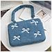 Borsa Per Laptop In Denim Ricamata Compatibile Con Apple Macbook, Custodia Protettiva Per Ipad  15 Pollici - Foto miniatura 4