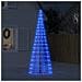 Albero di Natale a LED su Asta della Bandiera 550 LED Blu 300cm - Foto miniatura 2