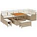 Set Divano da Giardino 9 pcs Beige e Crema 100 x 100 x 71 cm - Foto miniatura 1