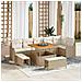Set Divano da Giardino 9 pcs Beige e Crema 100 x 100 x 71 cm - Foto miniatura 2