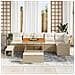 Set Divano da Giardino 9 pcs Beige e Crema 100 x 100 x 71 cm - Foto miniatura 3