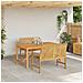 Set da Pranzo per Giardino 3 pcs Marrone 150 x 90 x 74 cm - Foto miniatura 2