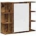 Set Mobili da Bagno 3 pz Legno Antico in Legno Multistrato - Foto miniatura 8