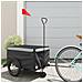 Rimorchio da Bici Nero e Grigio 30 kg in Ferro - Foto miniatura 2