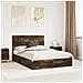 Letto con Contenitore con testiera Rovere fumé 135 x 190 cm - Foto miniatura 2