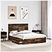 Letto con Contenitore con testiera Rovere fumé 135 x 190 cm - Foto miniatura 3