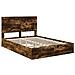 Letto con Contenitore con testiera Rovere fumé 135 x 190 cm - Foto miniatura 4