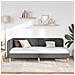Cornice del letto ad angolo Grigio scuro 90 x 200 cm Tessuto - Foto miniatura 4