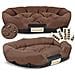 115x95 cm Letto per cani personalizzabile impermeabile marrone - Foto miniatura 1