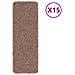 Tappetini Antiscivolo per Scale 15 pcs Marrone 60 x 25 cm PP - Foto miniatura 1