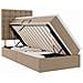 Letto con contenitore e LED con led Cappuccino 100 x 200 cm - Foto miniatura 1