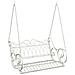 Panchina a Dondolo Acciaio 109 x 75 x 59 cm Bianco Antico - Foto miniatura 1