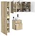 Set di Armadi da Bagno 5 pcs Rovere Sonoma 40 x 10,5 x 60,5 cm - Foto miniatura 2