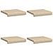 Cuscino per panchina 4 pz Microfibra Crema Profondità 35 cm - Foto miniatura 6