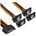 cavo sata alimentazione da 15pin power sata maschio (alim.) a 4x 15pin power sata femmina (hdd) , cscatto, 90 gradi valto - Foto miniatura 3