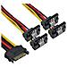 cavo sata alimentazione da 15pin power sata maschio (alim.) a 4x 15pin power sata femmina (hdd) , cscatto, 90 gradi valto - Foto miniatura 4