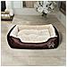 Letto Caldo Per Cani Marrone E Beige Con Cuscino Imbottito S - Foto miniatura 2