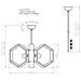 Lampada A Sospensione Lugo - Lampadario - Da Soffitto - Oro, Nero, Legno In Metallo, Legno, 47 X 47 X 69 Cm, 2 X E27, Max 40w - Foto miniatura 3