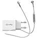 Caricabatterie Da Rete Usb Tipo C 18 W + Auricolari Bluetooth Con Cavo Anti-aggrovigliamento Bianco - Foto miniatura 1
