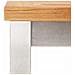 Sgabelli Da Bar 4 Pz In Legno Massello Di Acacia E Acciaio Inox - Foto miniatura 6