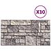 Pannelli Murali 3d Con Design Mattoni Grigio Chiaro 10 Pz Eps - Foto miniatura 4