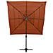 Ombrellone a 4 Livelli Palo in Alluminio Terracotta 250x250 cm - Foto miniatura 2