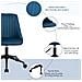 Sedia Da Ufficio Ergonomica Girevole Con Altezza Regolabile In Velluto - Blu - Foto miniatura 3