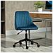 Sedia Da Ufficio Ergonomica Girevole Con Altezza Regolabile In Velluto - Blu - Foto miniatura 4