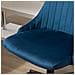 Sedia Da Ufficio Ergonomica Girevole Con Altezza Regolabile In Velluto - Blu - Foto miniatura 6