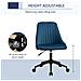 Sedia Da Ufficio Ergonomica Girevole Con Altezza Regolabile In Velluto - Blu - Foto miniatura 8