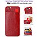 Custodia Compatibile Con Apple Iphone 6 / Iphone 6s In Rosso Amarena - Coperchio Protettivo In Silicone Tpu E Copertura In Finta Pelle, Con Scomparto E Slot Per Carte Di Credito Estraibili - Foto miniatura 3