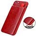Custodia Compatibile Con Apple Iphone 6 / Iphone 6s In Rosso Amarena - Coperchio Protettivo In Silicone Tpu E Copertura In Finta Pelle, Con Scomparto E Slot Per Carte Di Credito Estraibili - Foto miniatura 4