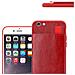 Custodia Compatibile Con Apple Iphone 6 / Iphone 6s In Rosso Amarena - Coperchio Protettivo In Silicone Tpu E Copertura In Finta Pelle, Con Scomparto E Slot Per Carte Di Credito Estraibili - Foto miniatura 5