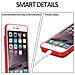 Custodia Compatibile Con Apple Iphone 6 / Iphone 6s In Rosso Amarena - Coperchio Protettivo In Silicone Tpu E Copertura In Finta Pelle, Con Scomparto E Slot Per Carte Di Credito Estraibili - Foto miniatura 7