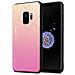 Custodia Compatibile Con Samsung Galaxy S9 In Giallo - Rosa - Coperchio Protettivo Bicolore In Vetro Temperato E Silicone Tpu - Foto miniatura 1