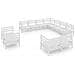 Set Divani Da Giardino 11 Pz In Legno Massello Di Pino Bianco - Foto miniatura 2