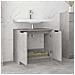 Mobile Bagno Grigio Cemento 64,5x33,5x59cm In Legno Multistrato - Foto miniatura 5