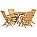 Set Da Pranzo Per Giardino 5 Pz In Legno Massello Di Teak - Foto miniatura 1