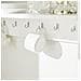 Porta Piatti D'angolo Pensile Cucina Scolapiatti Da Muro Con 7 Ganci 76x47x12 Cm Kcr09-w - Foto miniatura 4