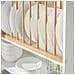 Porta Piatti D'angolo Pensile Cucina Scolapiatti Da Muro Con 7 Ganci 76x47x12 Cm Kcr09-w - Foto miniatura 5