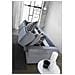 Divano Letto Abigail, Divano A 2 Posti Large, 100% Made In Italy, Sofà Soggiorno Con Apertura Girevole, In Tessuto Imbottito, Con Braccioli Standard, Cm 200x95h90, Grigio - Foto miniatura 4