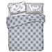 Copriletto Piquet Primavera Estate 100% Cotone Disegno Lovely Check Singolo Grigio - Foto miniatura 3