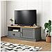 Mobile Porta Tv Vigo Grigio 106x40x40 Cm Legno Massello Di Pino - Foto miniatura 1
