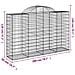 Cesto Gabbione Ad Arco 200x50x120/140 Cm Ferro Zincato - Foto miniatura 4