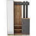 Mobile D'ingresso Design Legno E Grigio Con Specchio Anka - Foto miniatura 1