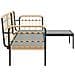 Set Salotto da Giardino 3 pz con Cuscini Beige in Polyrattan - Foto miniatura 7