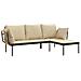 Set Salotto da Giardino 3 pz con Cuscini Beige in Polyrattan - Foto miniatura 9