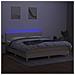 Letto A Molle Con Materasso E Led Crema 180x200 Cm In Tessuto - Foto miniatura 3
