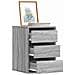 Cassettiera Angolare Grigio Sonoma 40x41x58cm Legno Multistrato - Foto miniatura 5