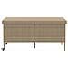 Contenitore da Giardino con Ruote Beige 160x55x75 cm Polyrattan - Foto miniatura 3